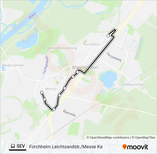 SEV Bus Line Map