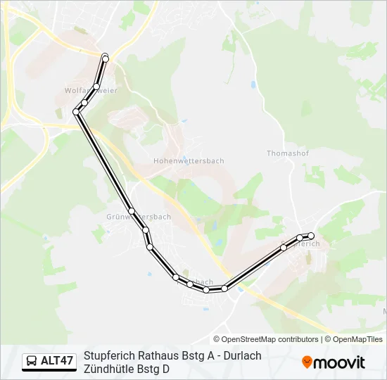 ALT47 Bus Line Map