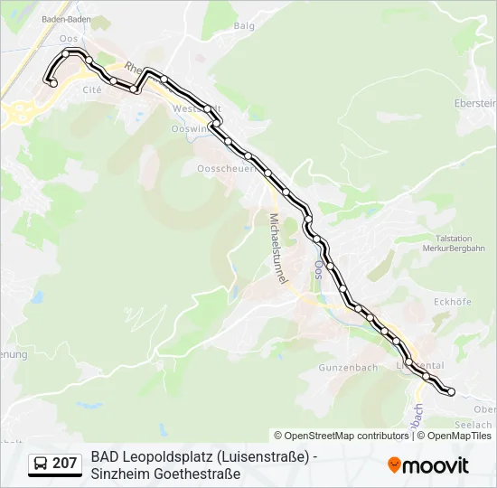 207 Bus Line Map