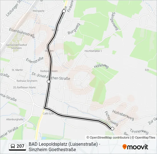 207 Bus Line Map