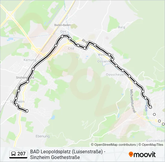 207 Bus Line Map