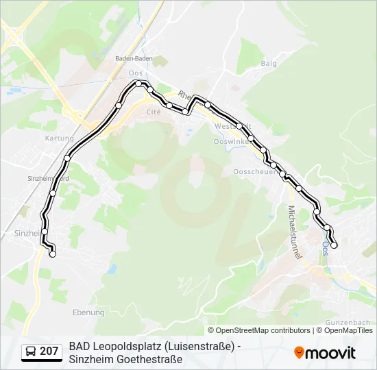 207 Bus Line Map