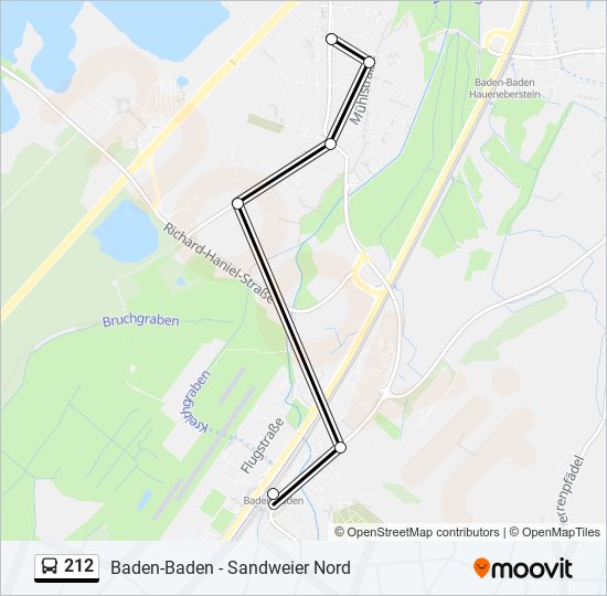 212 bus Line Map