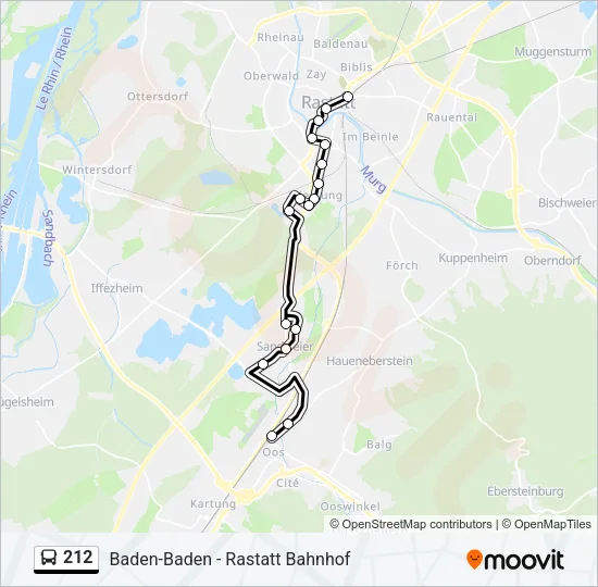 212 Bus Line Map