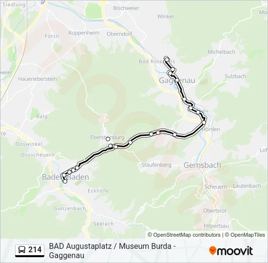 214 Bus Line Map