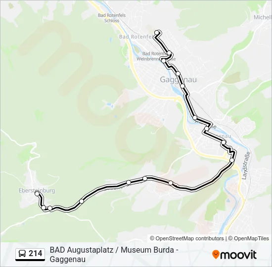 214 Bus Line Map
