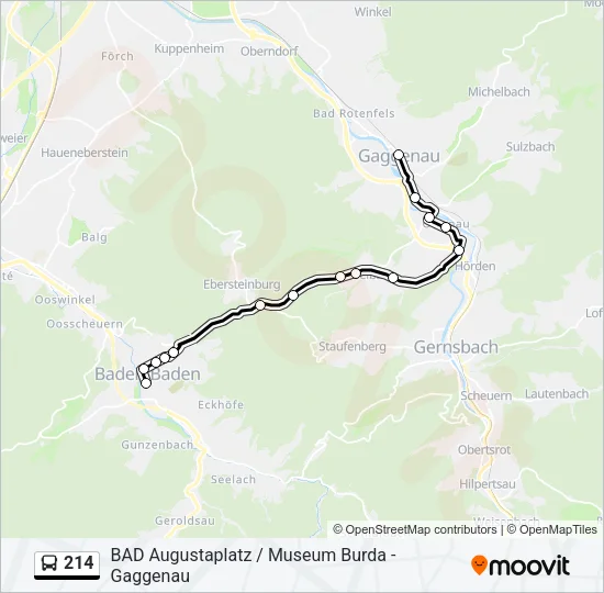 214 Bus Line Map
