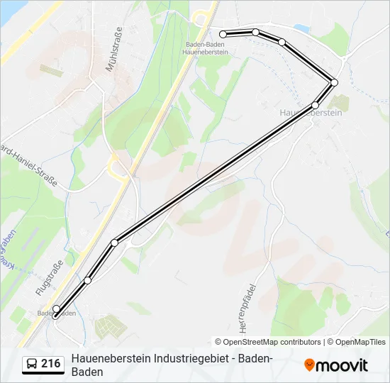 216 Bus Line Map