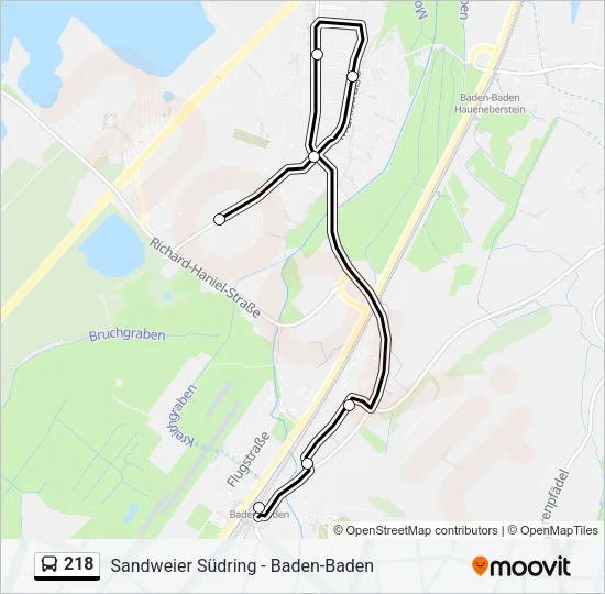 218 Bus Line Map