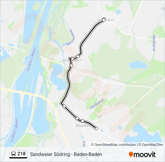 218 Bus Line Map