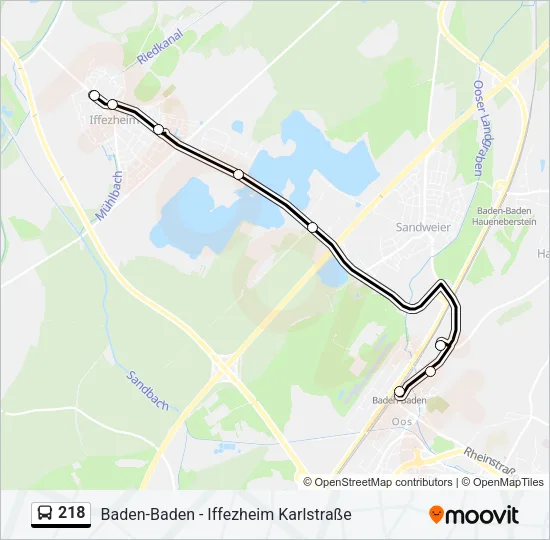 218 Bus Line Map
