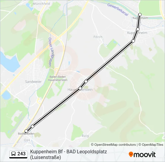 243 Bus Line Map