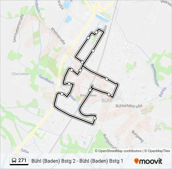 271 Bus Line Map
