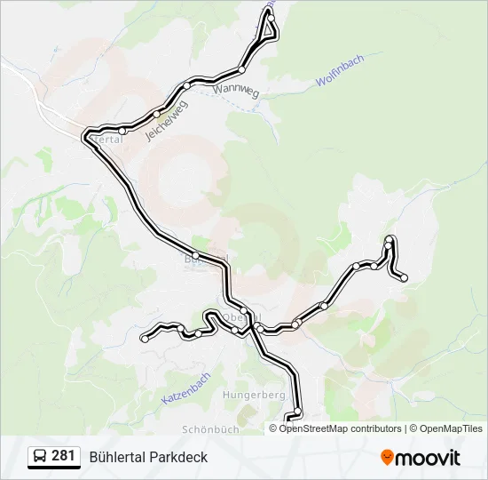 281 Bus Line Map