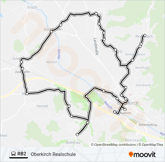 RB2 Bus Line Map