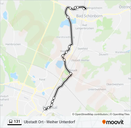 131 Bus Line Map