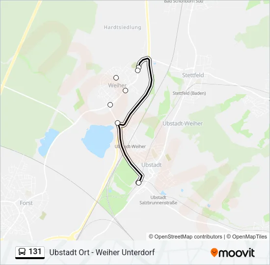 131 Bus Line Map