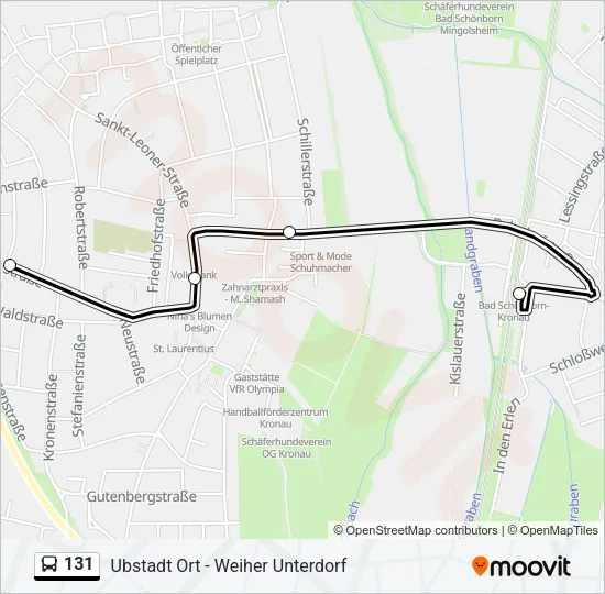 131 Bus Line Map