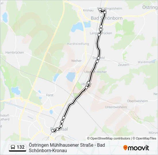 132 Bus Line Map