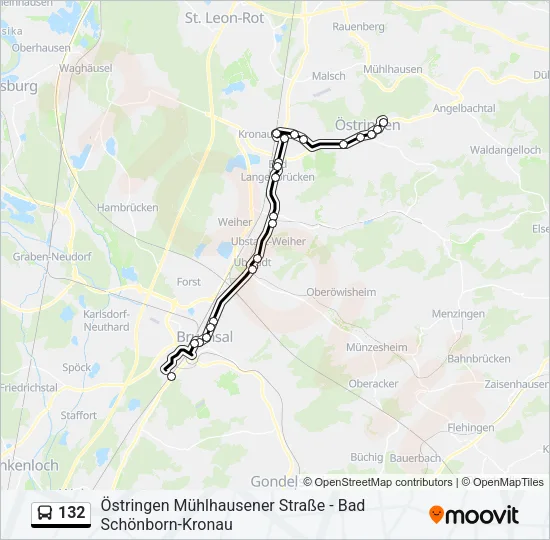 132 Bus Line Map