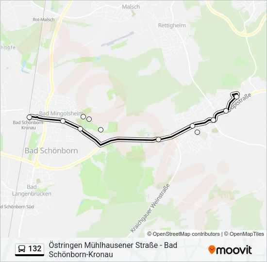 132 Bus Line Map