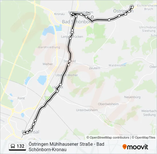 132 Bus Line Map