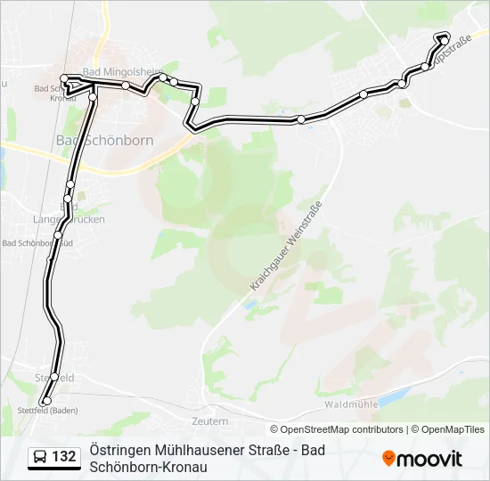 132 Bus Line Map