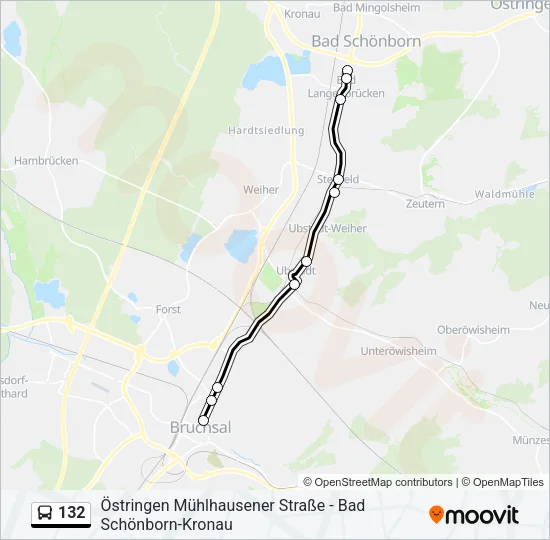 132 Bus Line Map