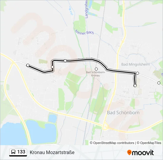 133 Bus Line Map