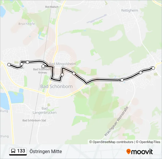 133 Bus Line Map