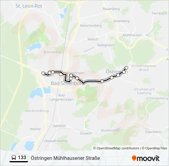133 Bus Line Map