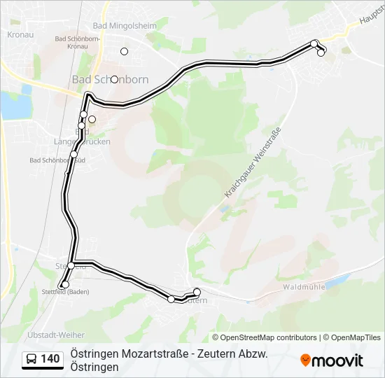 140 Bus Line Map