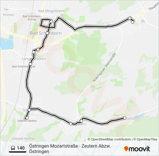 140 Bus Line Map