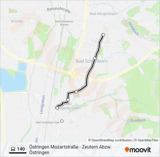 140 Bus Line Map