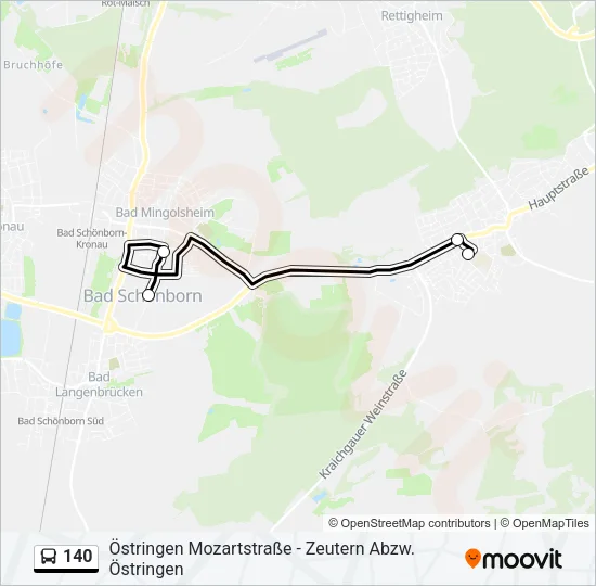 140 Bus Line Map