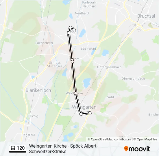 120 Bus Line Map