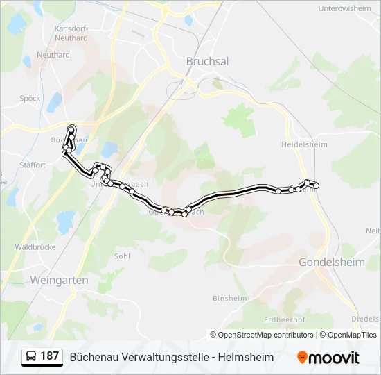 187 Bus Line Map