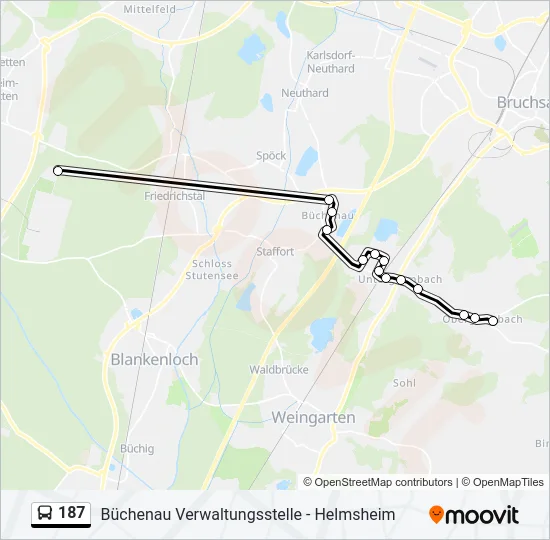 187 Bus Line Map