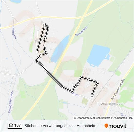 187 Bus Line Map