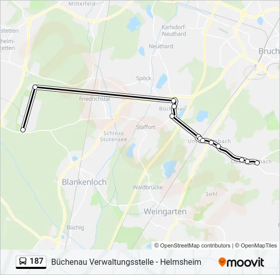 187 Bus Line Map