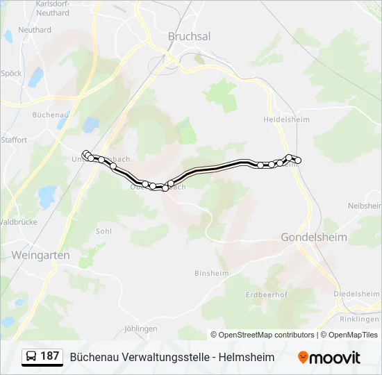 187 Bus Line Map