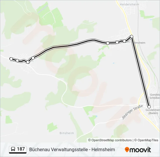 187 Bus Line Map