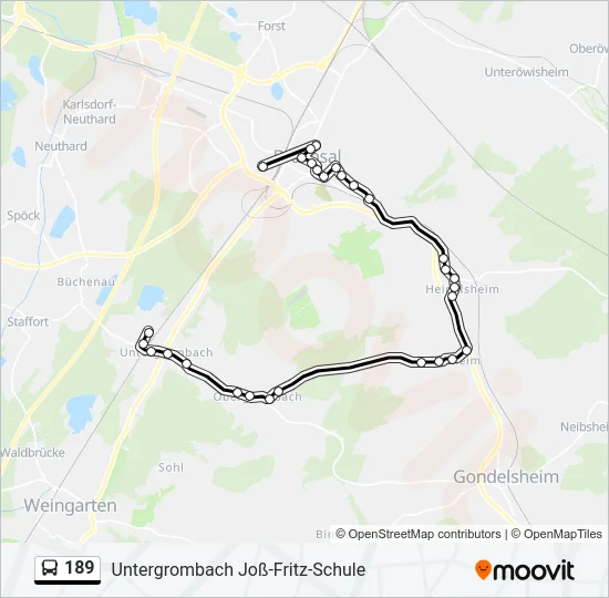 189 Bus Line Map