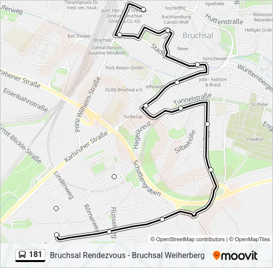 181 Bus Line Map