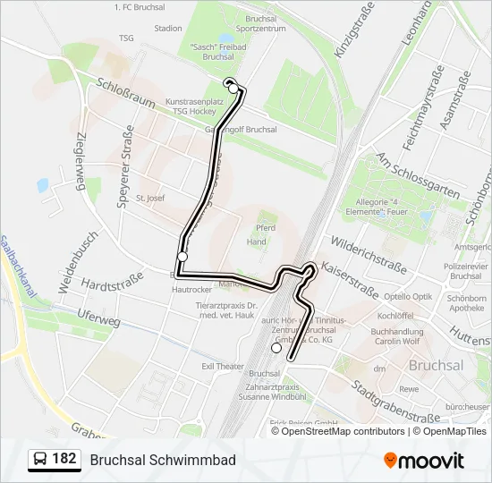 182 Bus Line Map