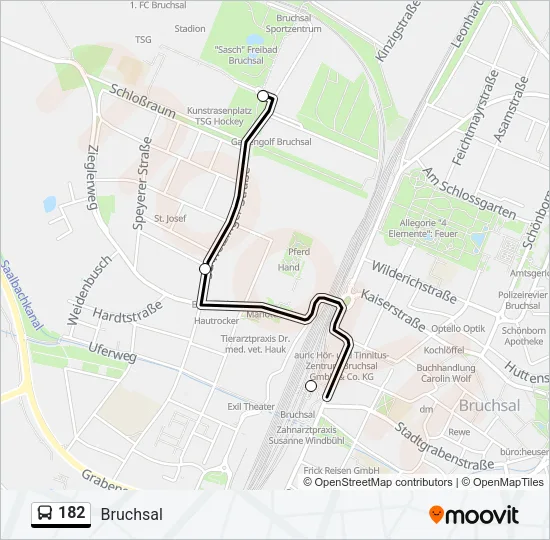 182 Bus Line Map