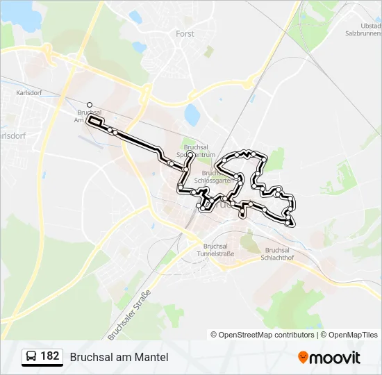 182 Bus Line Map