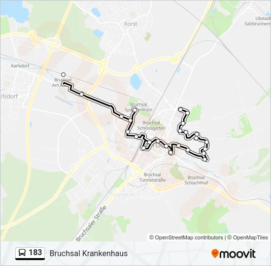 183 Bus Line Map