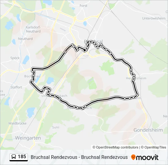 185 Bus Line Map