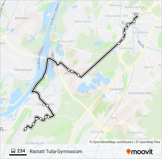 234 Bus Line Map